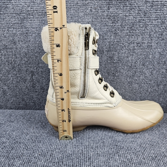 Sperry Duck Boots Womens Lambs Wool Ivory SHERPA Liner Size 9 STS82553 Winter - Picture 14 of 14